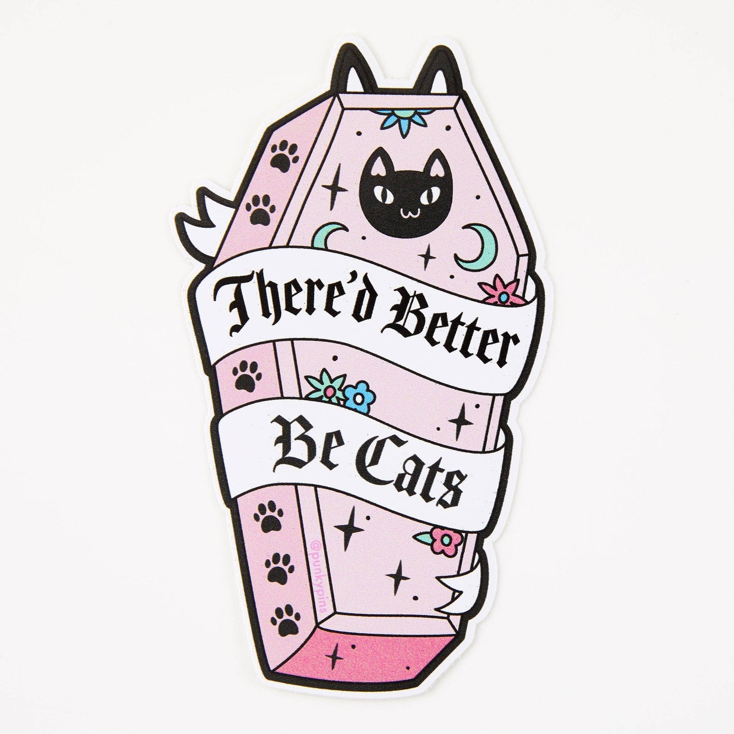 There'd Better Be Cats Vinyl Sticker