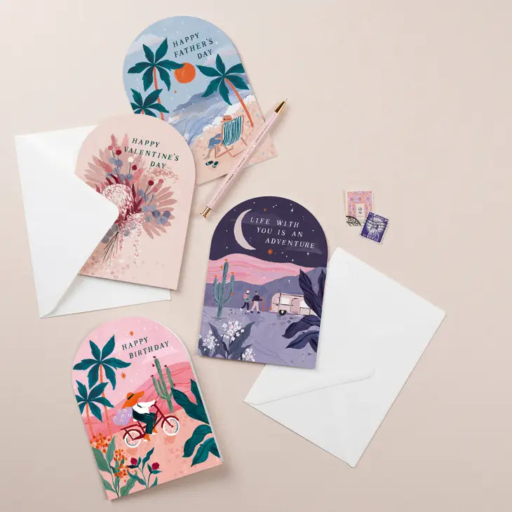 Desert Adventure Anniversary Card - Leo & Blossom