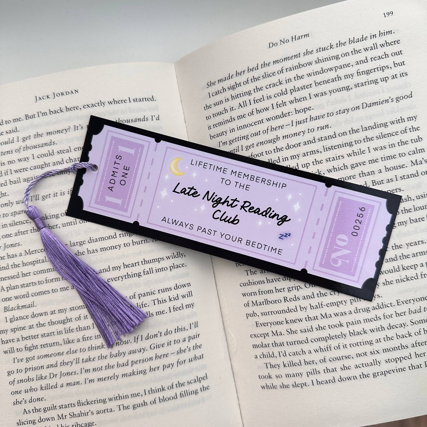 Late Night Reading Book Club Bookmark