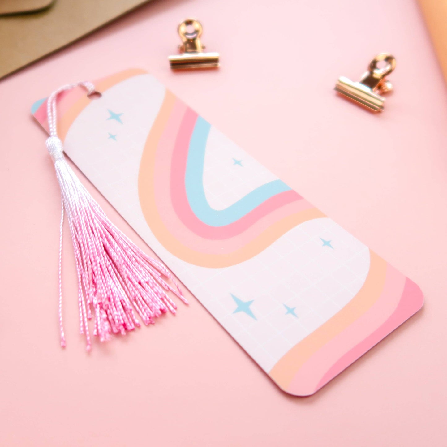 Rainbow Doodles Tassel Bookmark