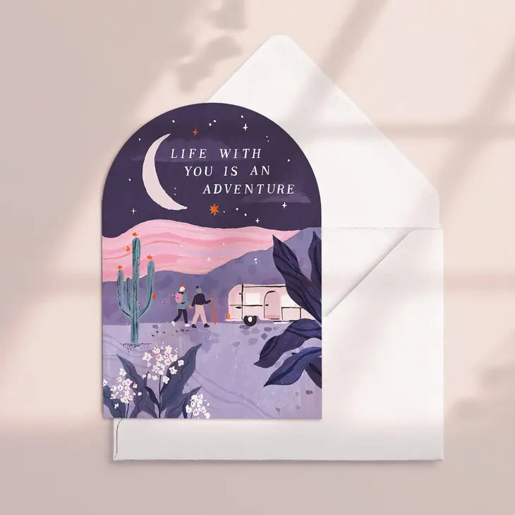 Desert Adventure Anniversary Card - Leo & Blossom