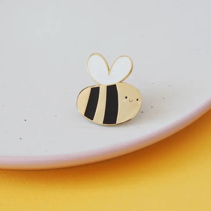 Bee Glitter Enamel Pin - Leo & Blossom