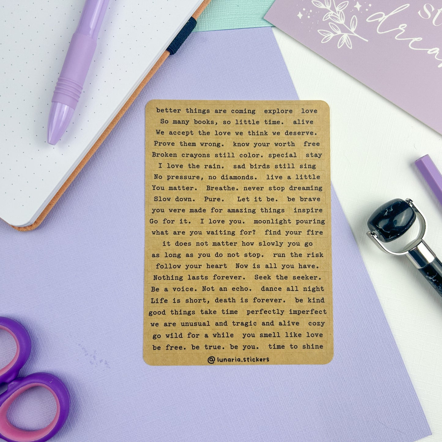Quotes Sticker Sheet Version 1