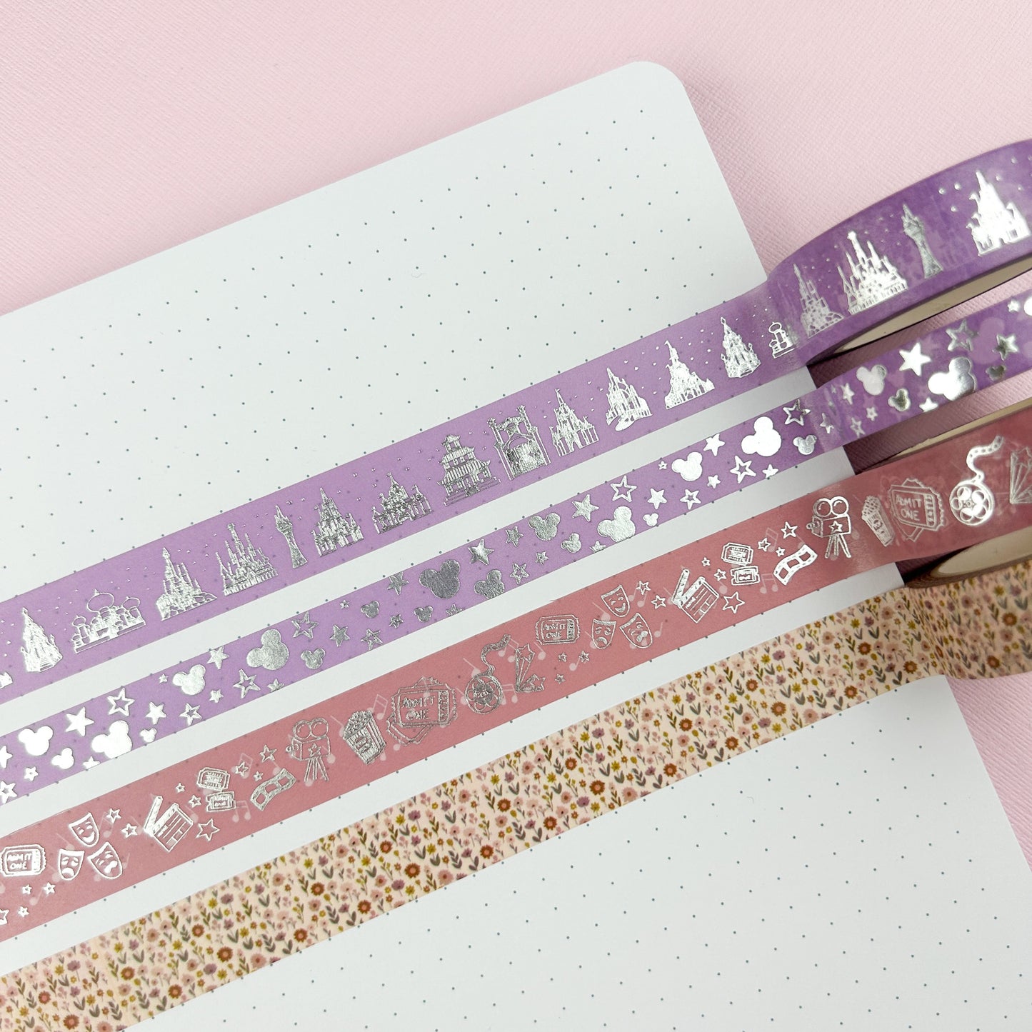 Royal Castles Silver Foiled Washi Tape