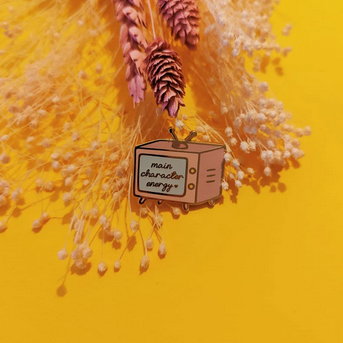 Main Character Energy Enamel Pin - Leo & Blossom