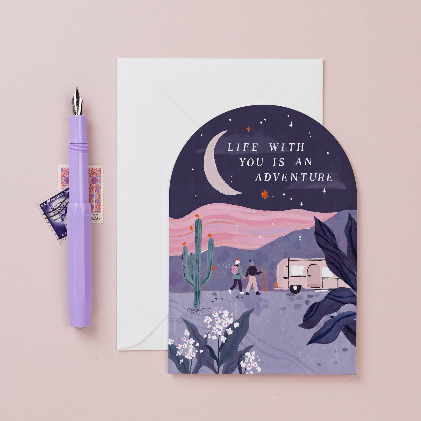 Desert Adventure Anniversary Card - Leo & Blossom