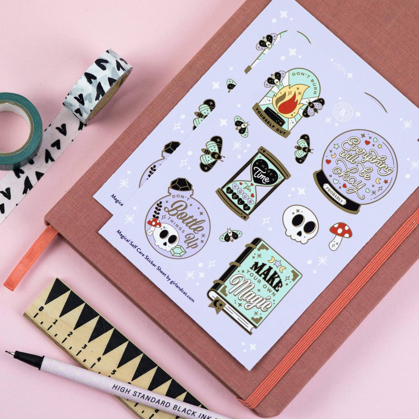 Magical Self Care Sticker Sheet Lilac