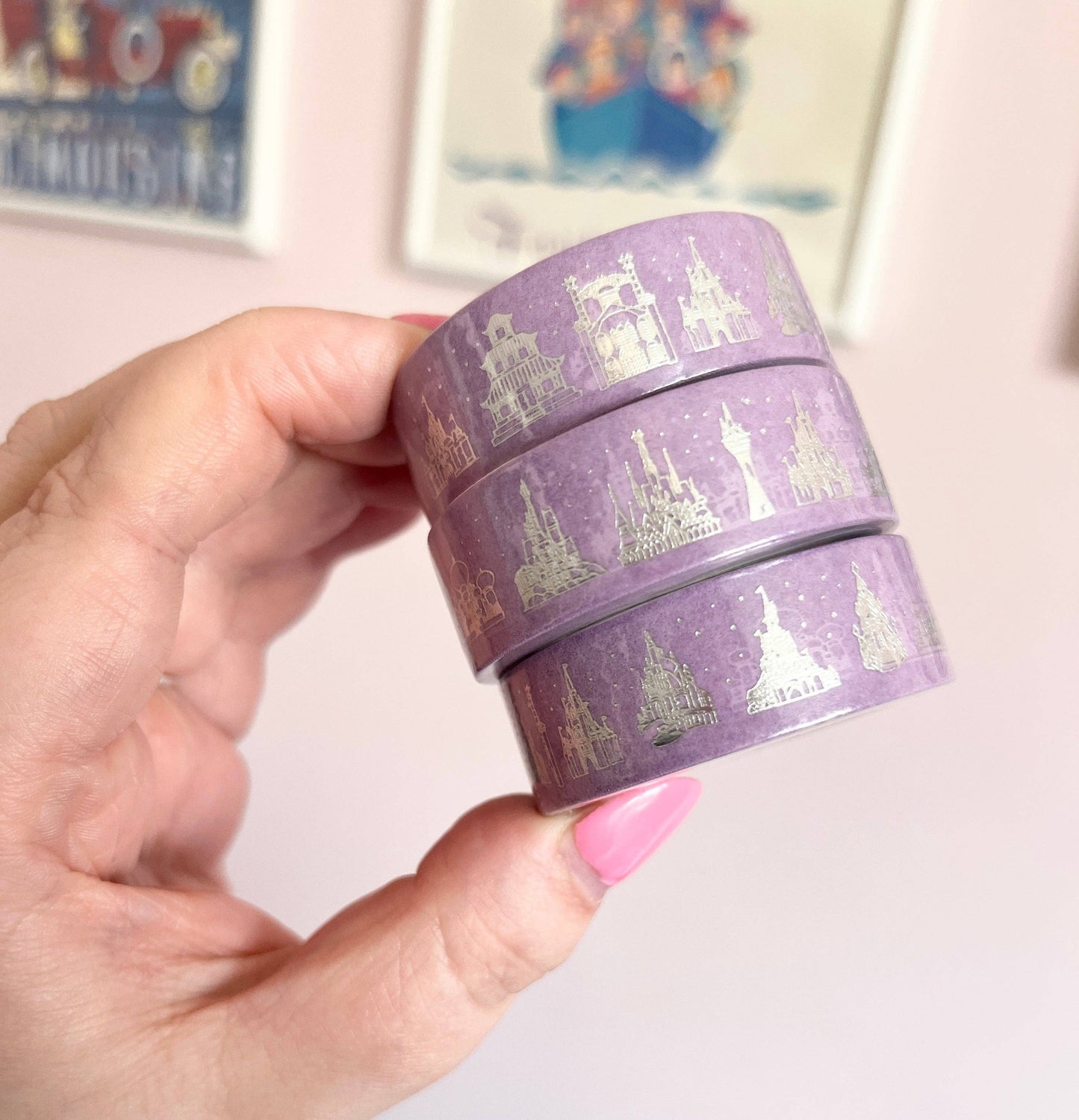 Royal Castles Silver Foiled Washi Tape