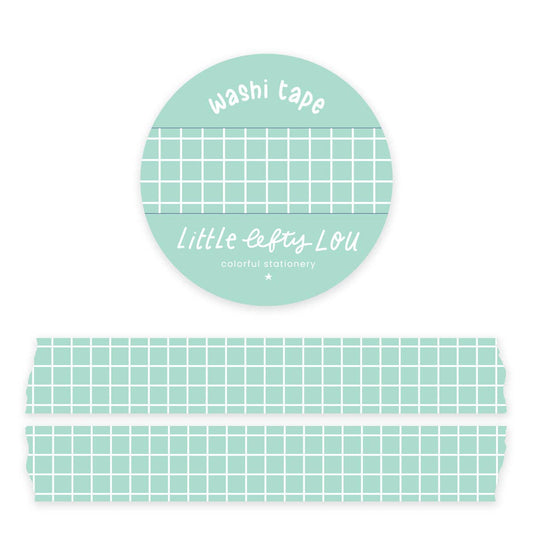 Mint Grid Washi Tape