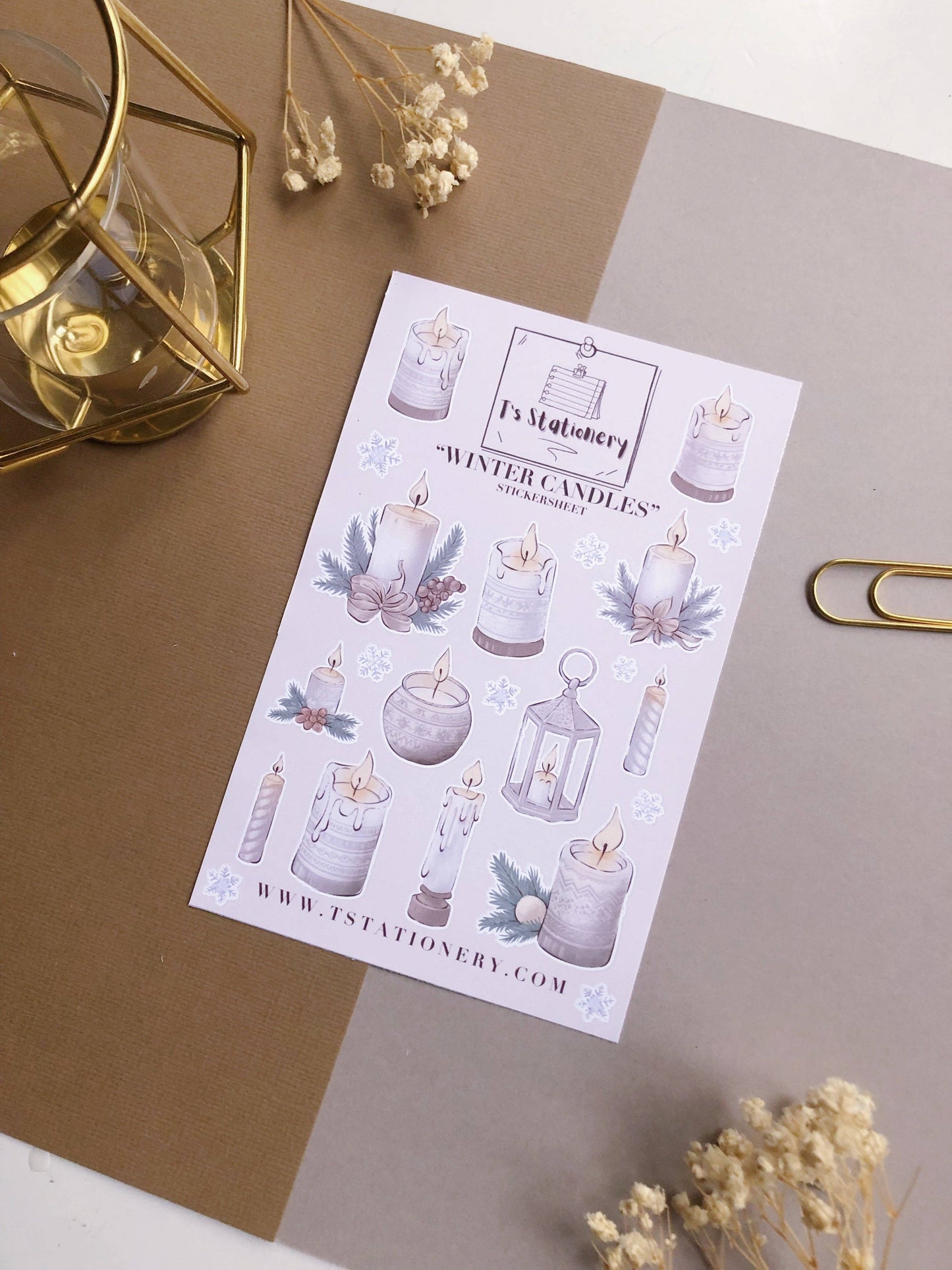 Winter Candles Sticker Sheet