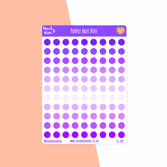 Purple Haze Dots Planner Stickers