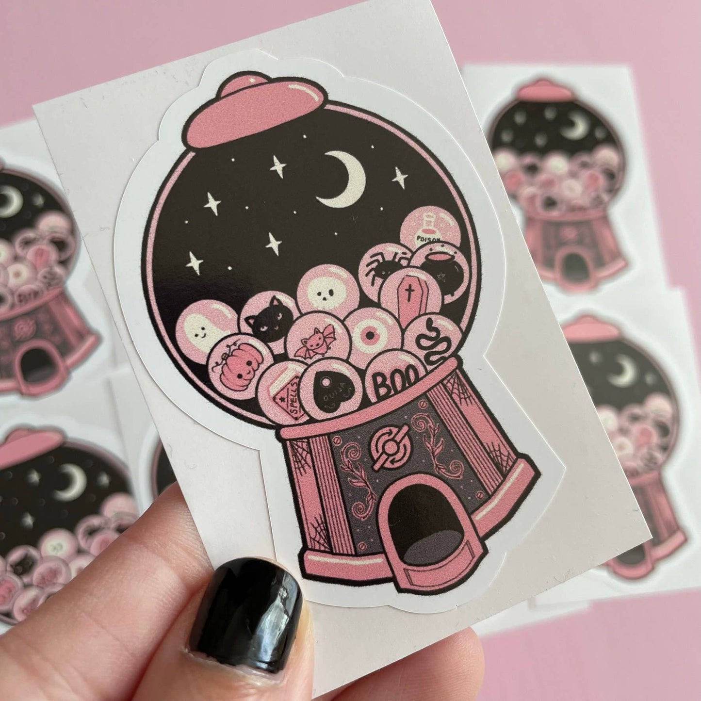 Spooky Gumball Machine Vinyl Sticker