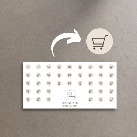 Shopping Icons Sticker Sheet