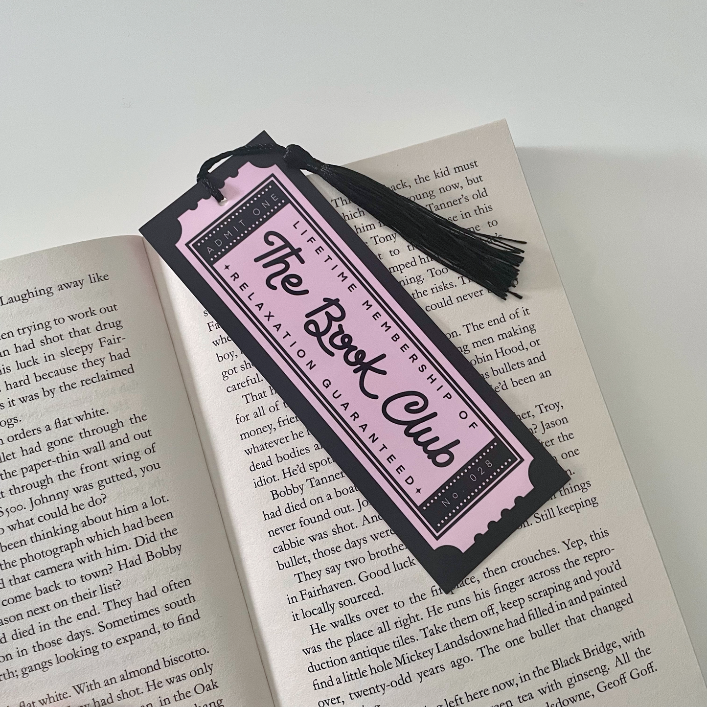 Book Club Ticket Bookmark