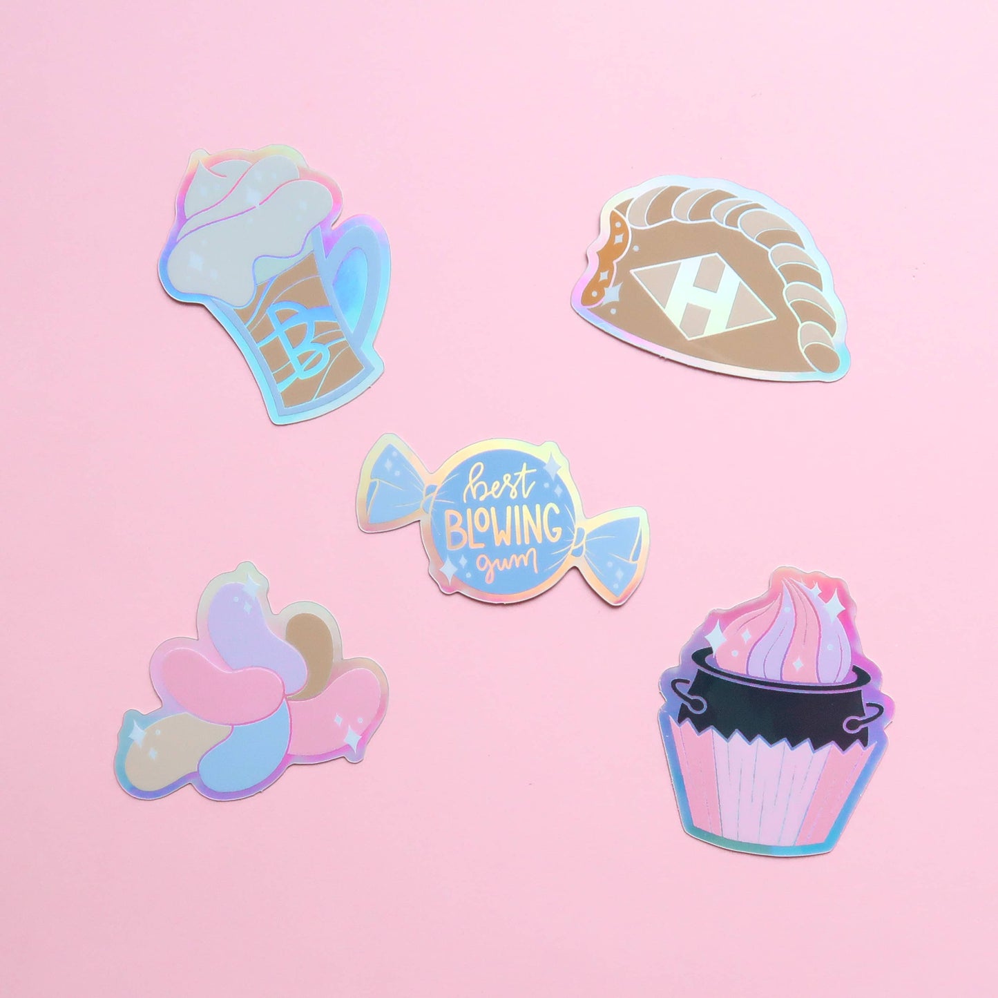 Cauldron Cake Wizarding Treats Holographic Stickers