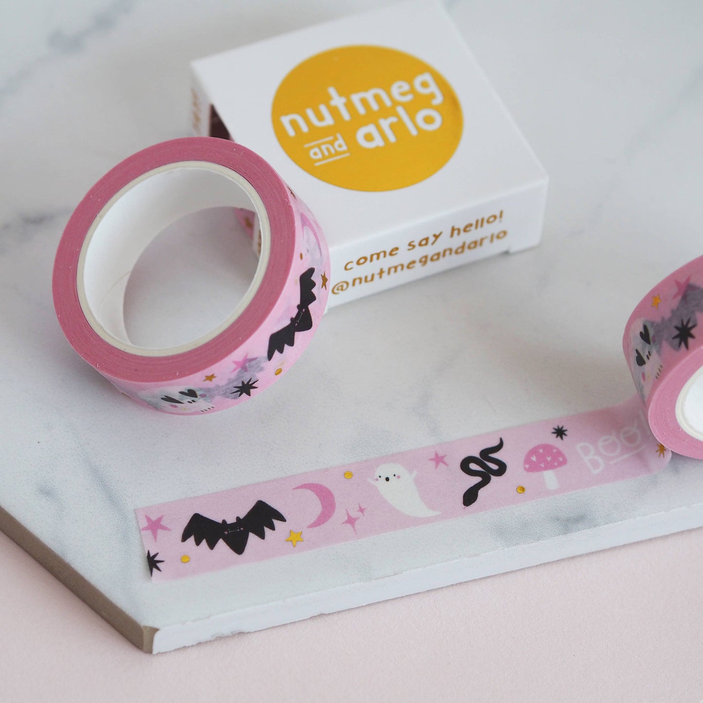 Pink Halloween Doodles Washi Tape