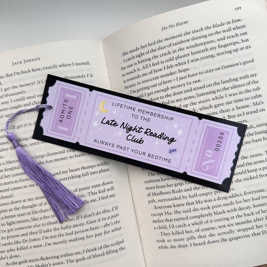 Late Night Reading Book Club Bookmark