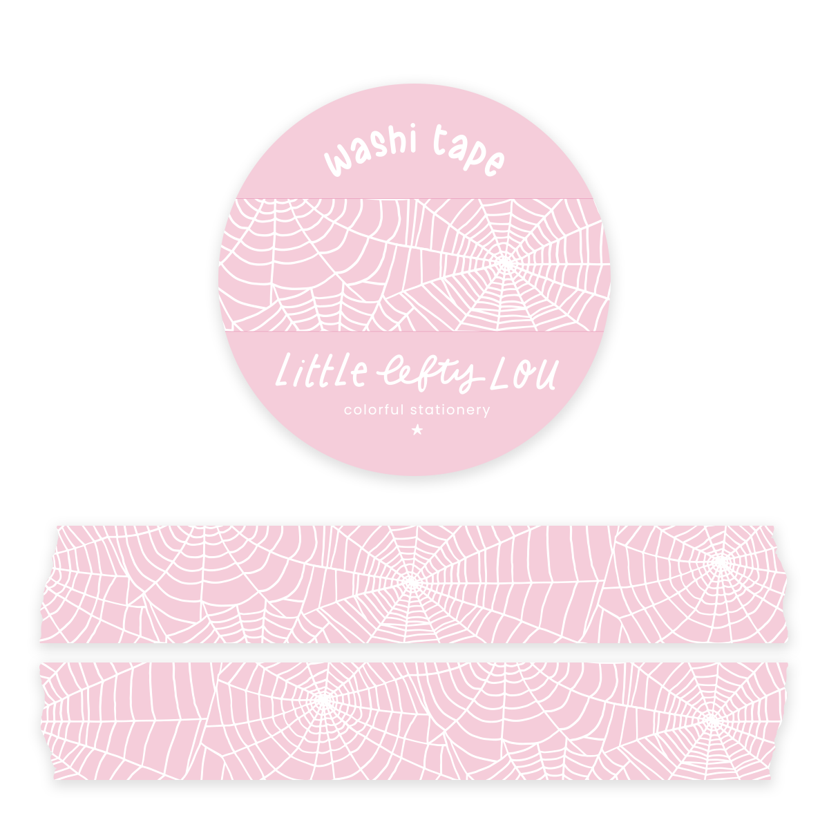 Spiderweb Pink Washi Tape