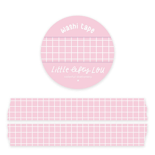 Pink Grid Washi Tape