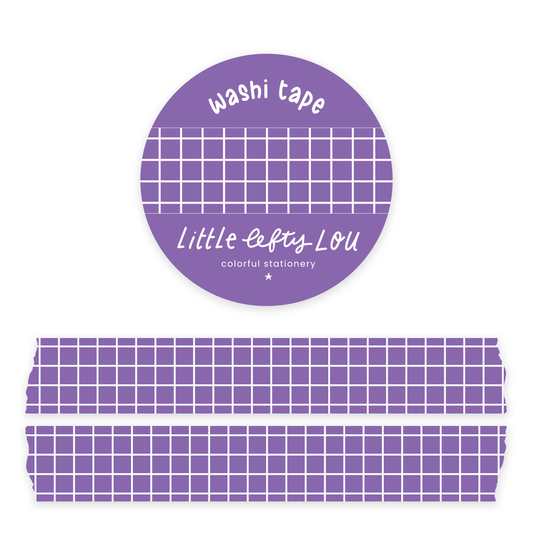 Purple Grid Washi Tape