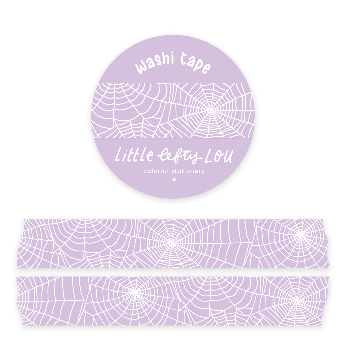 Spiderweb Purple Washi Tape