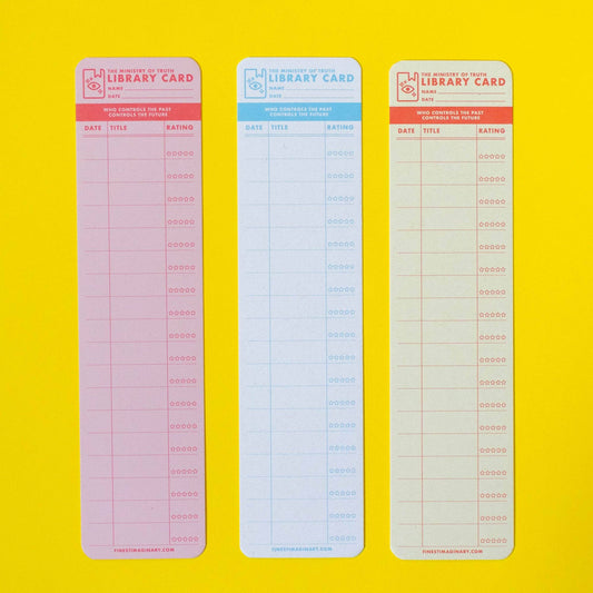 The Ministry of Truth Library Card Bookmark: Pink