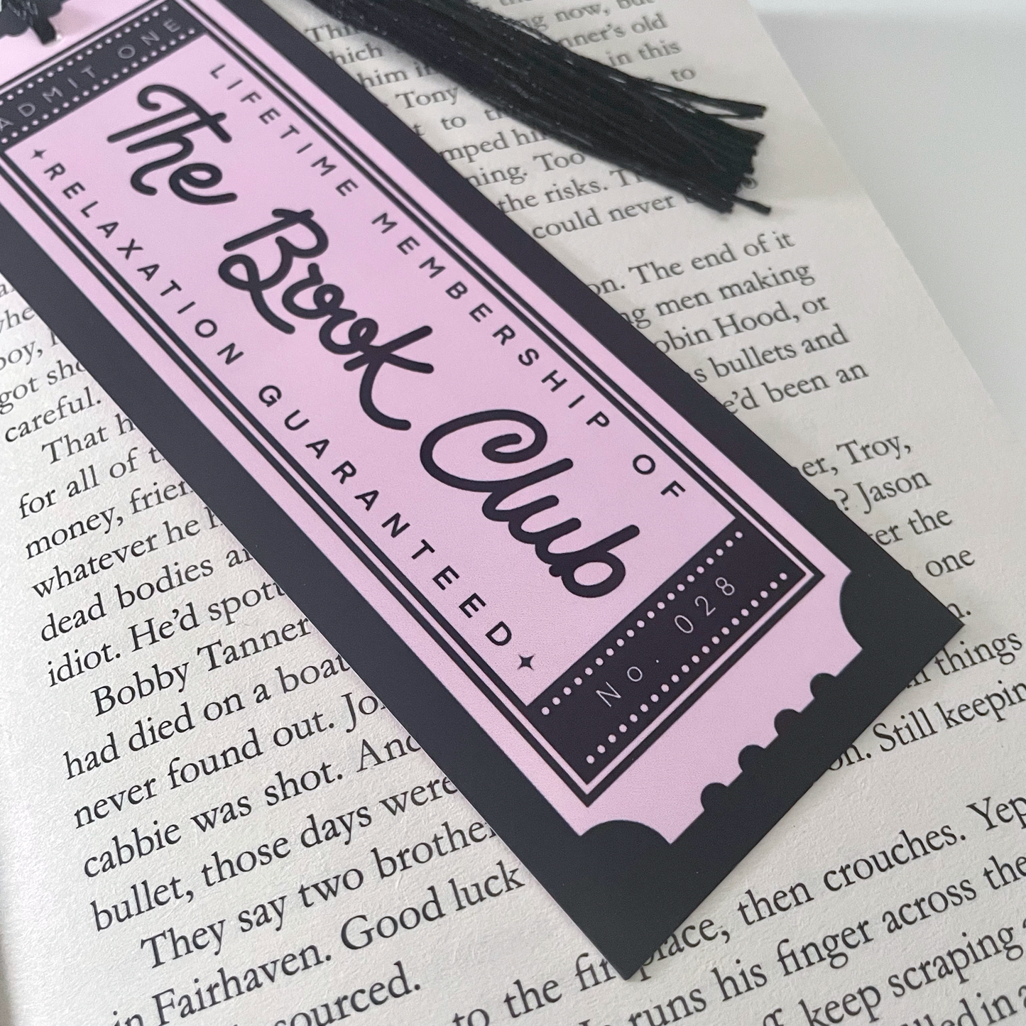 Book Club Ticket Bookmark