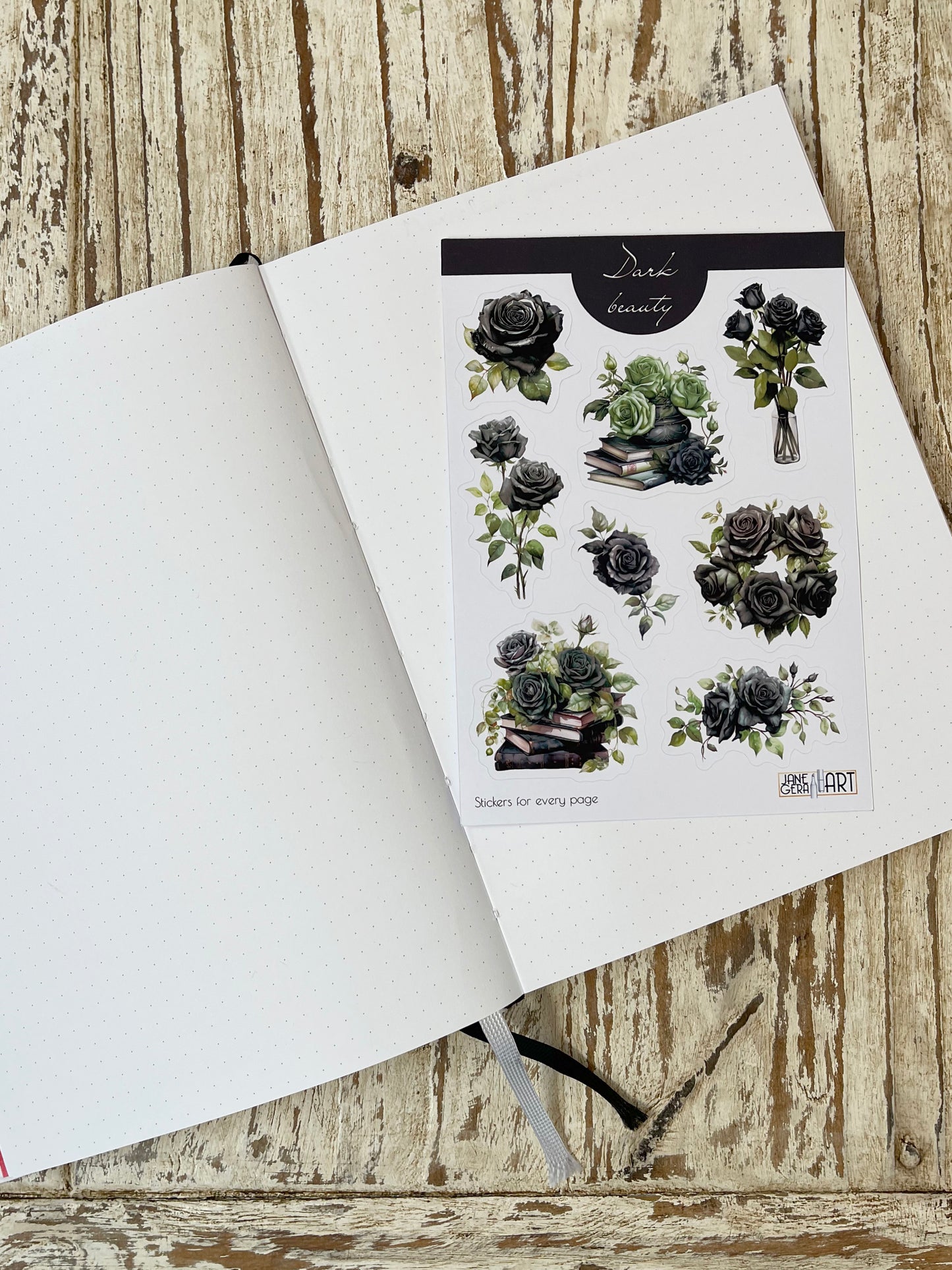 Black Roses Sticker Sheet