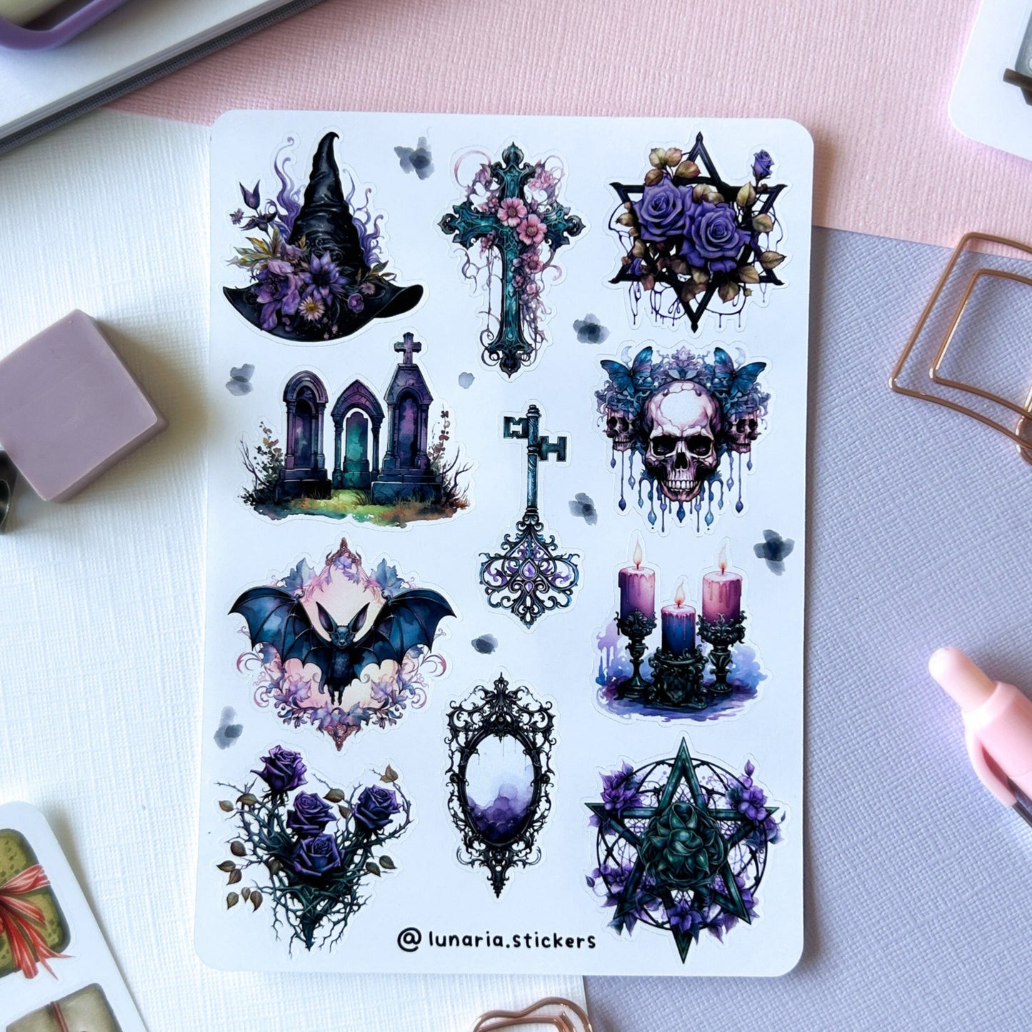 Gothic Vibes Sticker Sheet