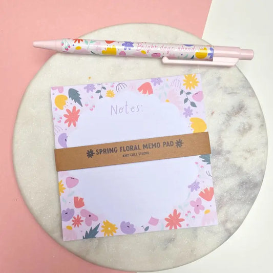 Floral Notes Memo Pad | Notepad - Leo & Blossom