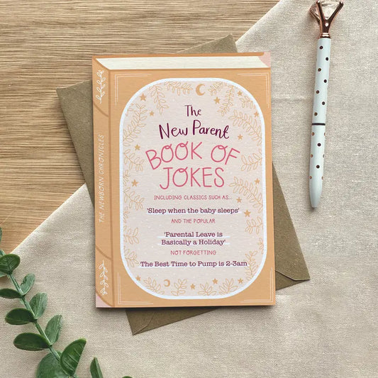 New Parent Book of Jokes Luxury Baby Book Greeting Card