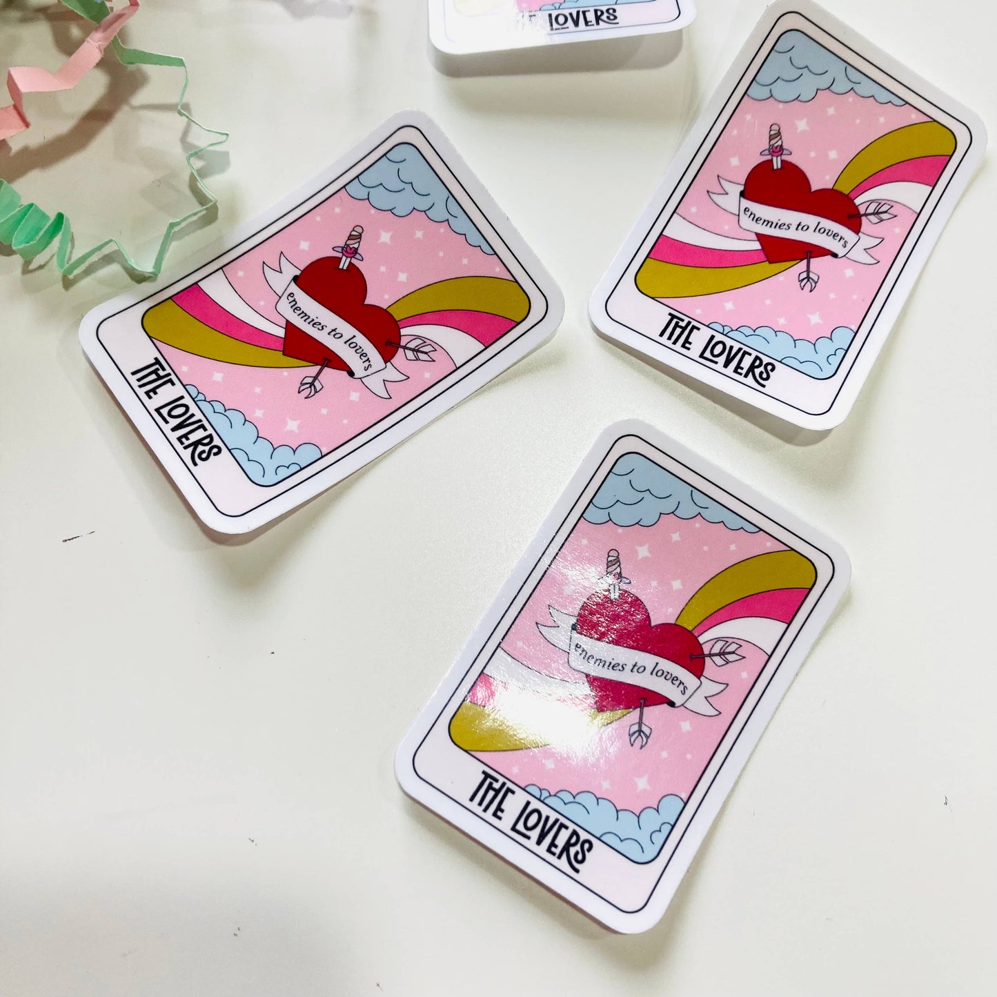 The Lovers Enemies To Lovers Tarot Card Sticker