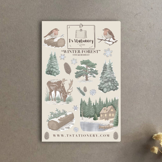 Winter Forest Sticker Sheet