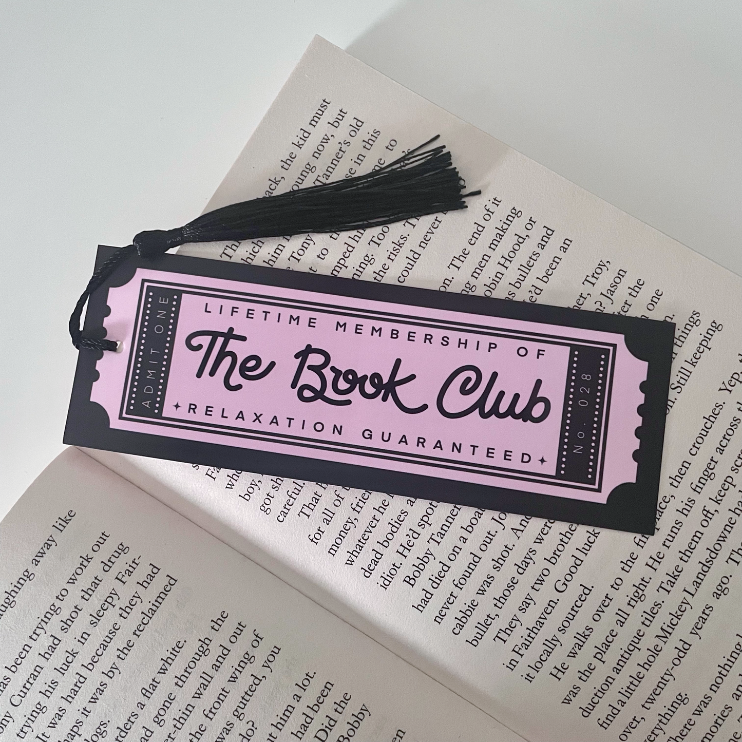 Book Club Ticket Bookmark