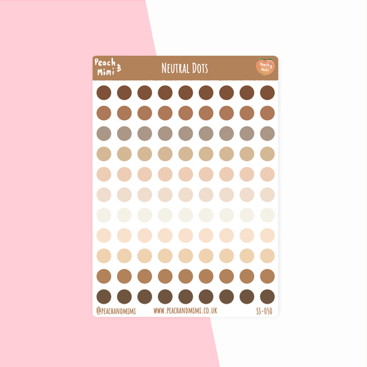 Neutral Dots Planner Stickers