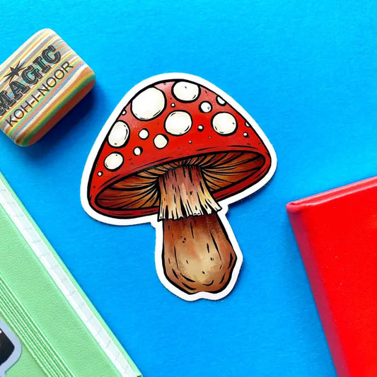 Red Mushroom Sticker - Leo & Blossom