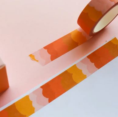 Warm Tones Wavy Washi Tape