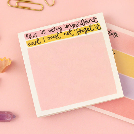 This is Very Important Sticky Notes Pad - Leo & Blossom
