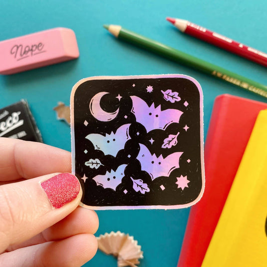 Bats Holographic Sticker - Leo & Blossom