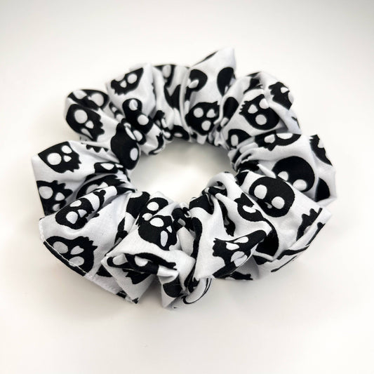 White Skull Scrunchie