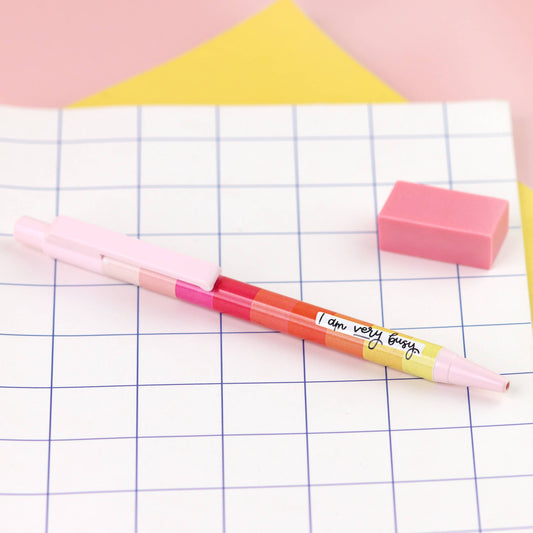 I Am Very Busy Pastel Pink Pen - Leo & Blossom