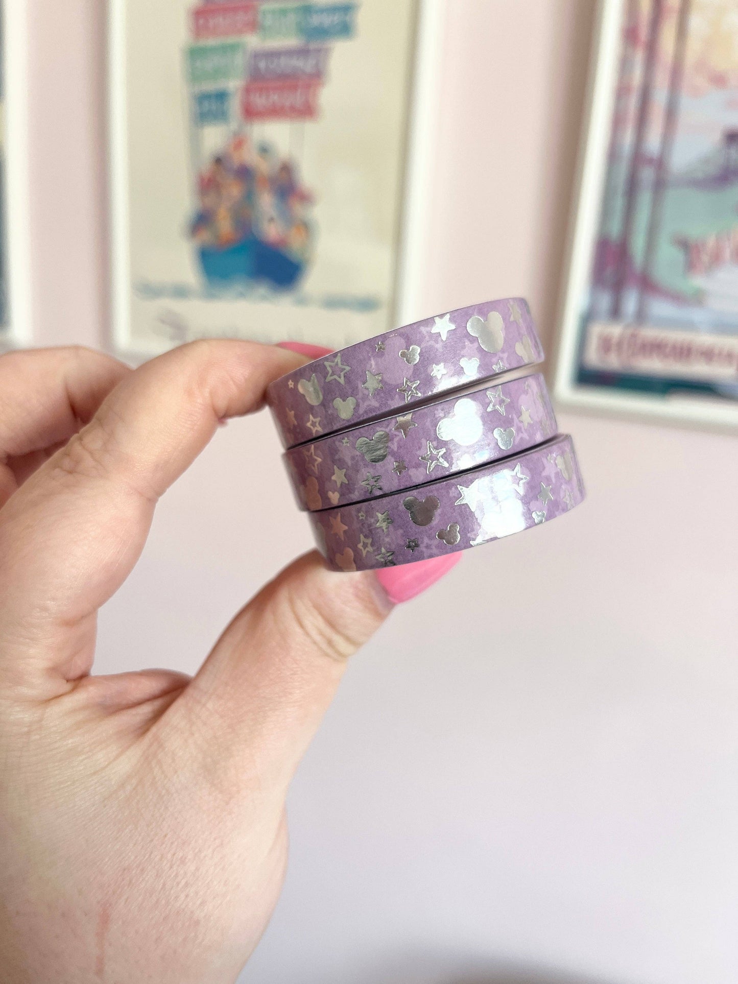 Mouse Head Silver Foiled Washi Tape