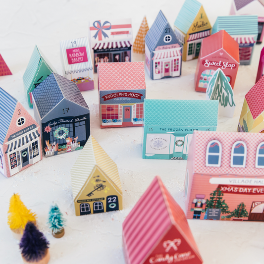 Merry and Bright Village Advent Calender DIY Crafty Project - Leo & Blossom