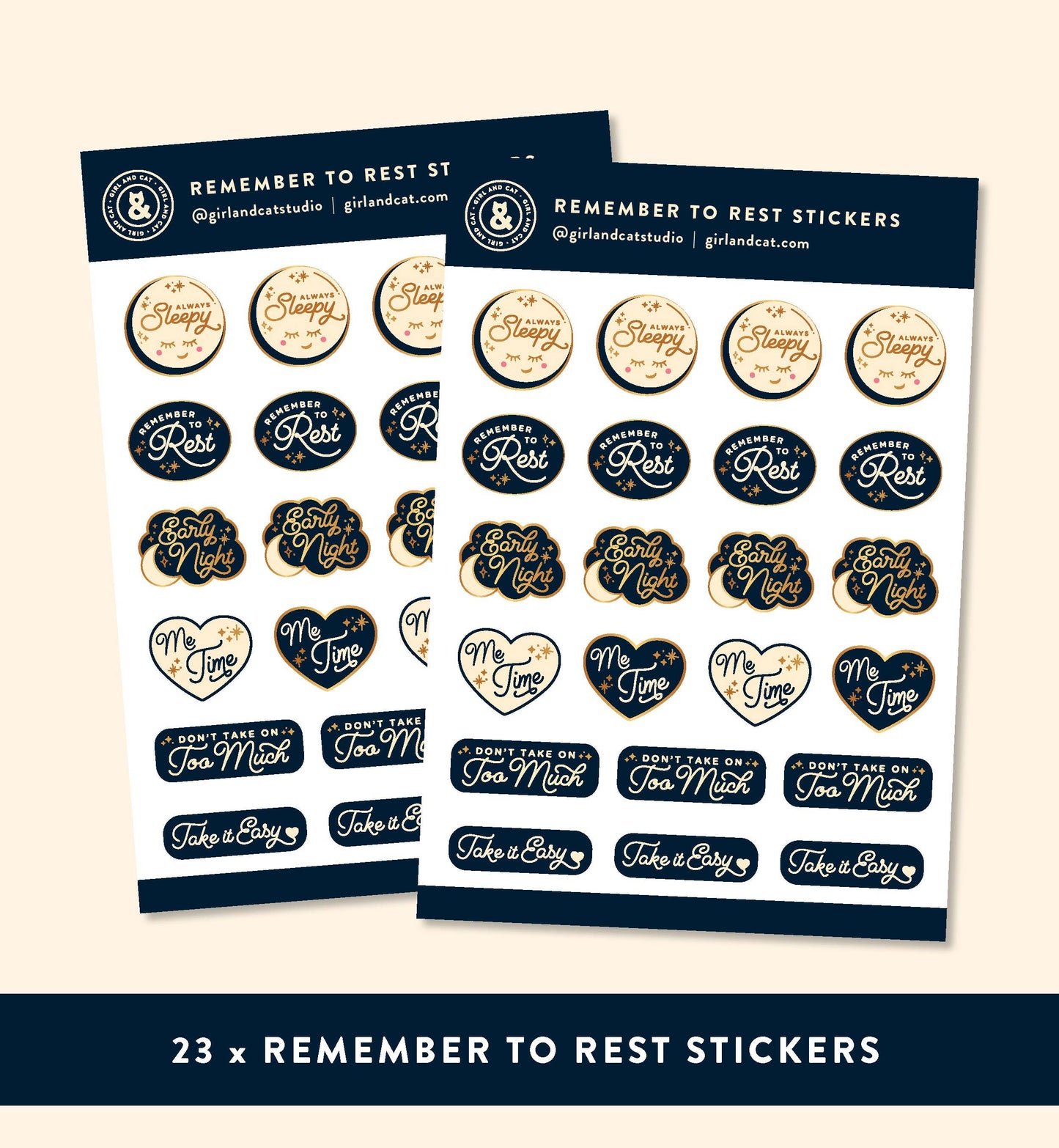 Remember to Rest Planner Stickers Sheet