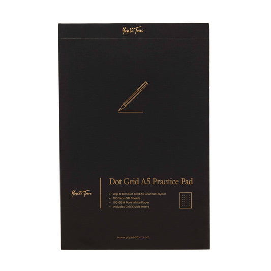 A5 Dot Grid Practice Pad with 100 Tear-Off Sheets