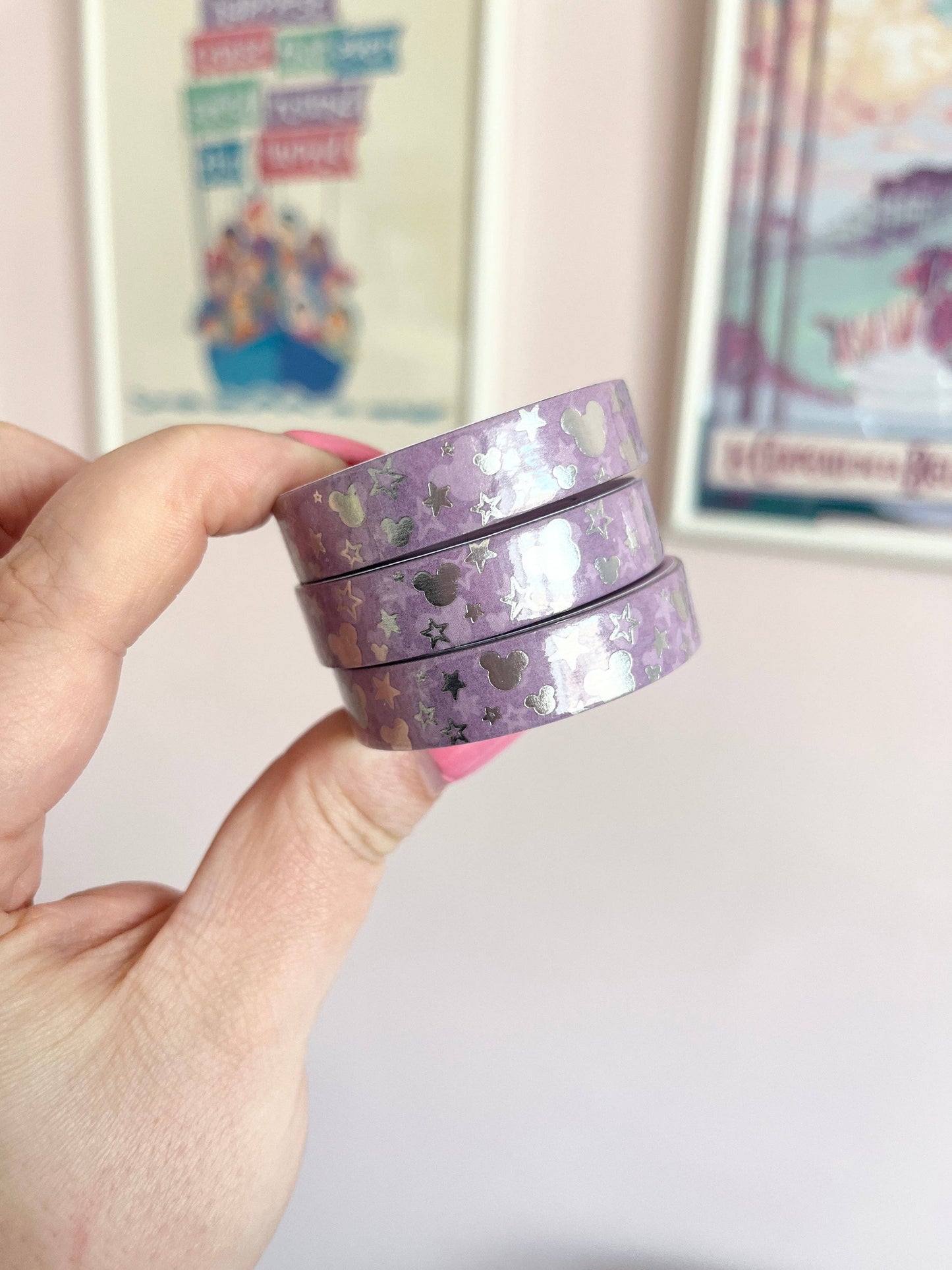 Mouse Head Silver Foiled Washi Tape