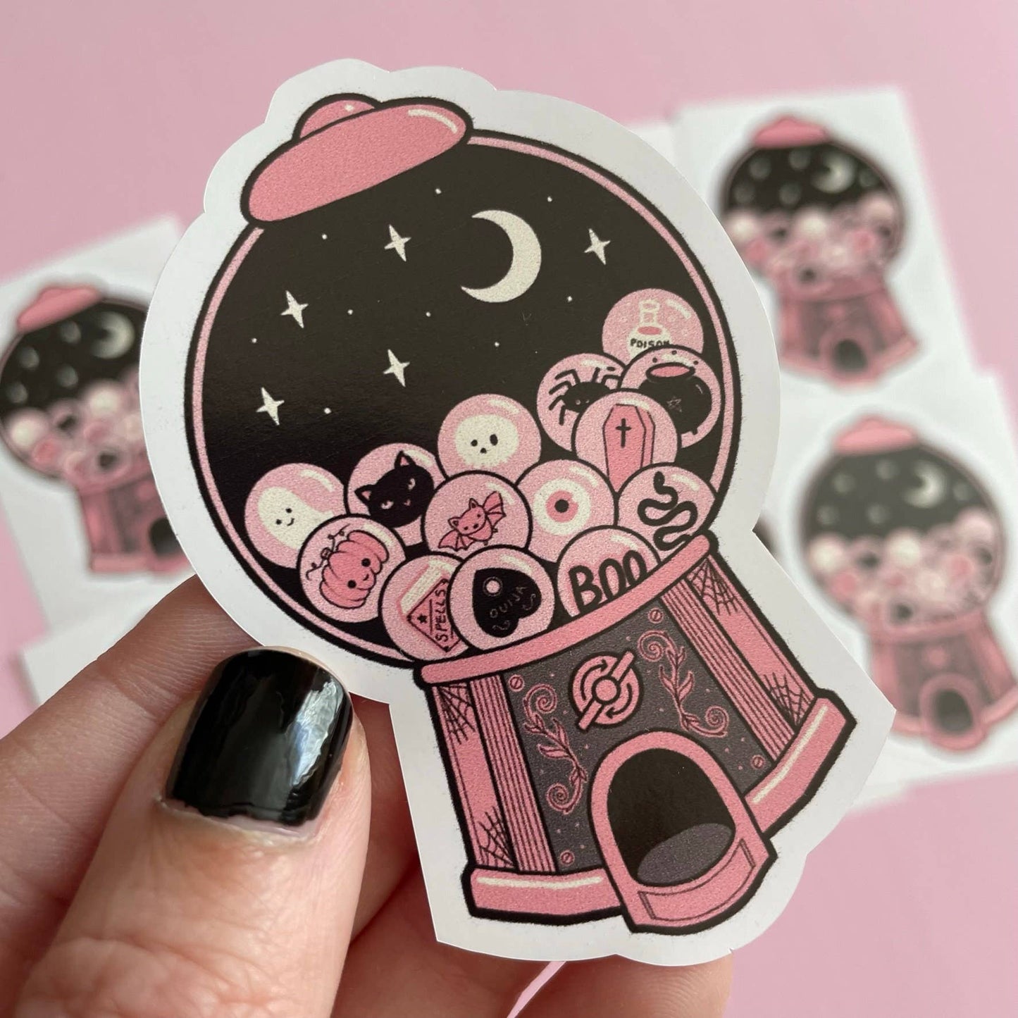 Spooky Gumball Machine Vinyl Sticker