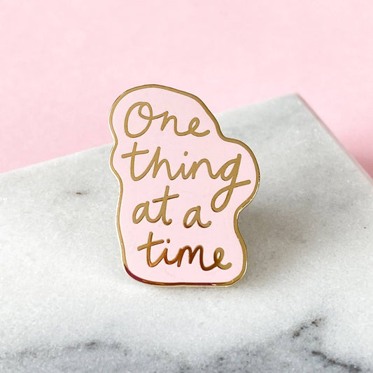 One Thing At A Time Enamel Pin - Leo & Blossom