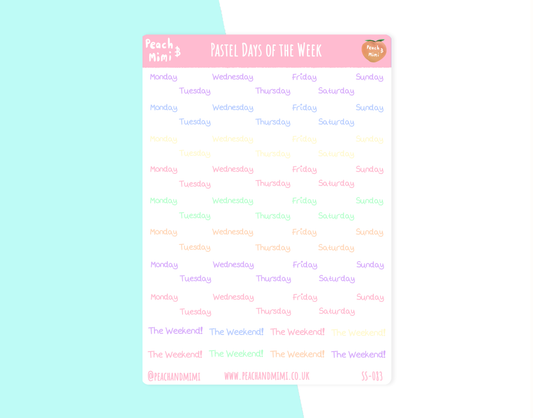 Days of the Week Planner Stickers - Leo & Blossom