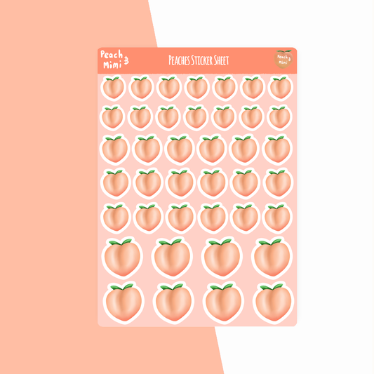 Peaches Planner Stickers - Leo & Blossom